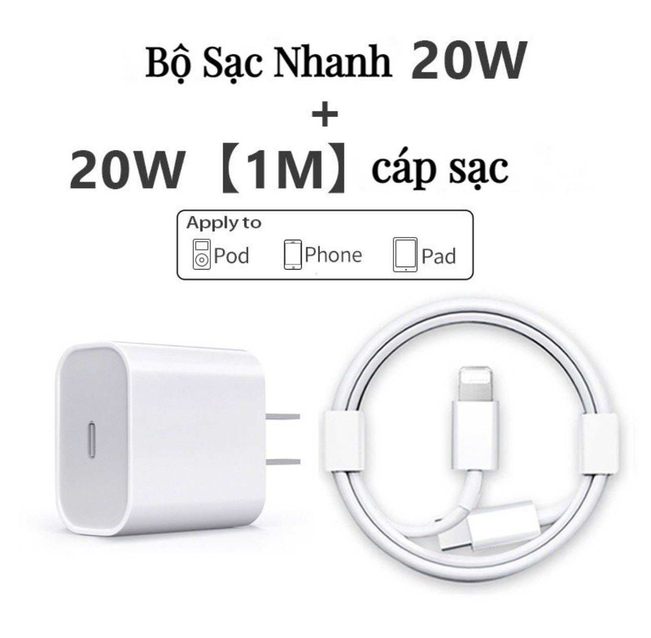 [{"lang_code":"vi","content":"B\u1ed9 S\u1ea1c Nhanh iPhone Apple Power Adapter 20W Type-C ch\u00e2n d\u1eb9t Full box"}]